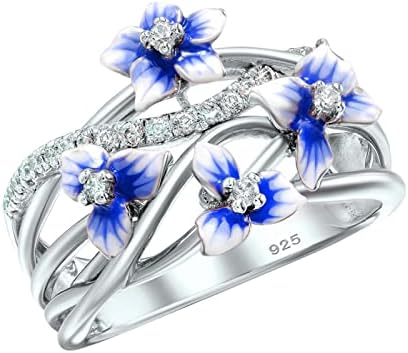 2023 חדש דבק סגול נשים של אפיית אירוסין צבע טבעת צבע טבעת עם יהלומי טבעות בת גבוהה ונמוך טבעת