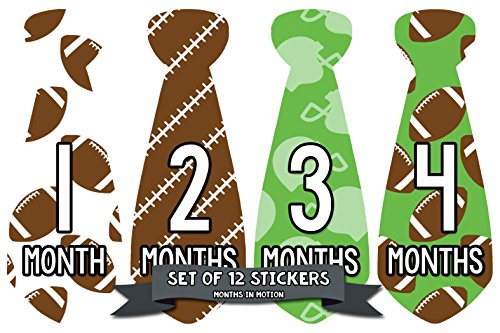 חודשים בתנועה חודשי תינוק עניבת מדבקות - ילד חודש מיילסטון עניבה מדבקה-סרבל תינוקות חודש מדבקה-תינוק תמונת נכס לשנה הראשונה