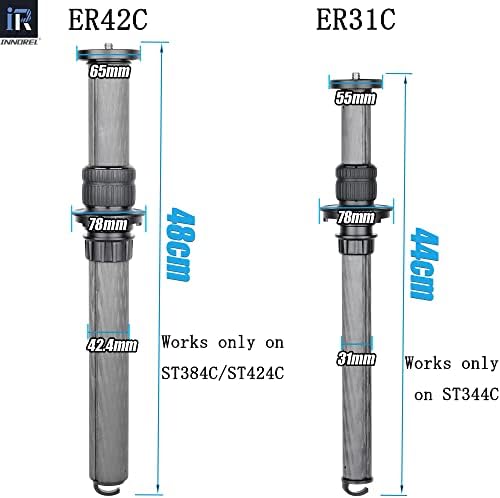 טור חצובה עמודת טור inorel ER42C, 10 שכבות סיבי פחמן 1.7in/42.4 ממ צינור אמצע עמוד עמוד עמוד מוט סיומת מקצועי