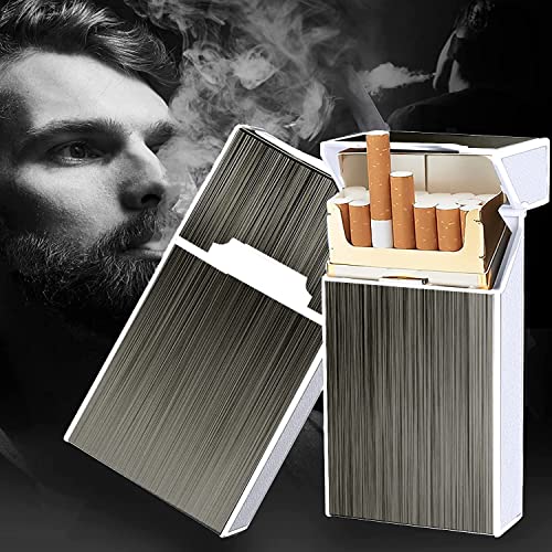 קופסא סיגריות מלך גודל אלומיניום עבור כל חבילה סיגריות 20 יחידות 100 ממ מלך גודל,שחור, כסף